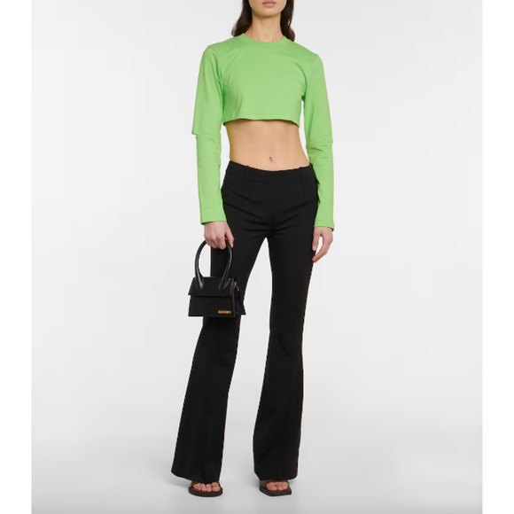 Jacquemus Le T-shirt Piccola Green Crop Top - Picture 10 of 16
